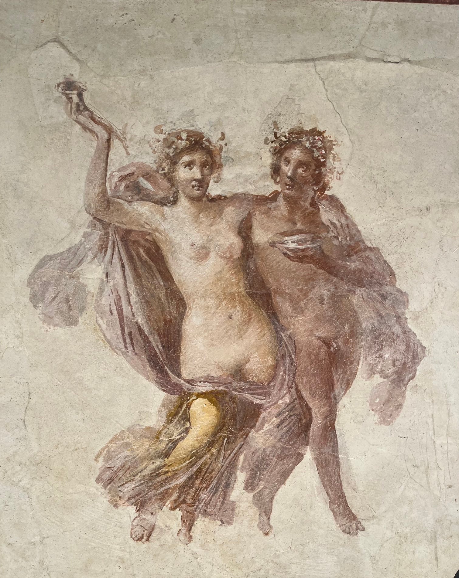 Ariane et Bacchus - Fresque du 1er sècle - Villa Getty - Los Angeles