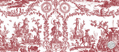 Toile de Jouy - Granato bianco Liberty americano 1783