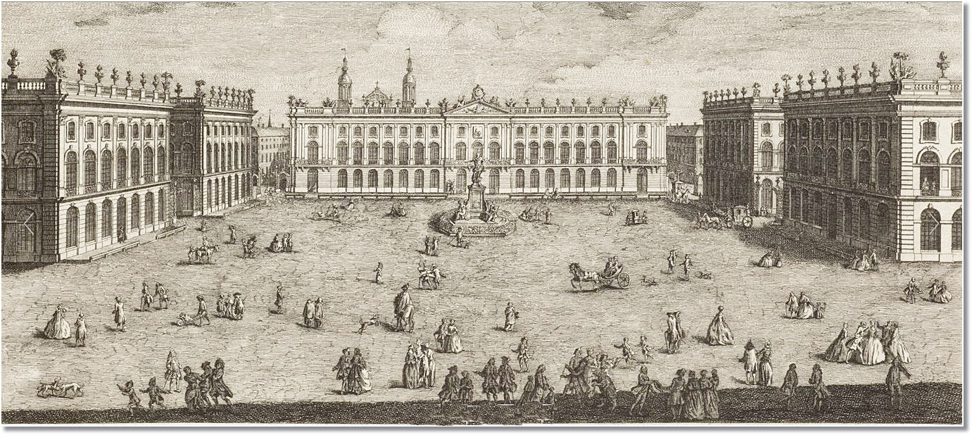 Place Stanislas de Nancy - Gravure XVIII em siecle - Bougie parfumée