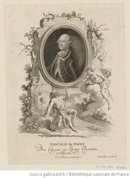 Pascal de Paoli - Gravure XVIIIeme siècle