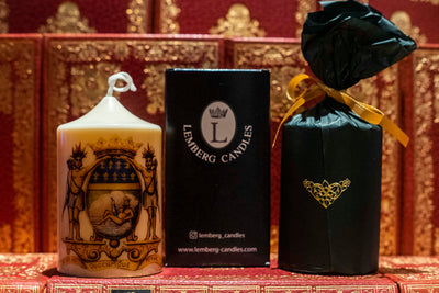 Compagnie des Indes Bougie cire aux Armes de la Compagnie XVIIIeme siécle