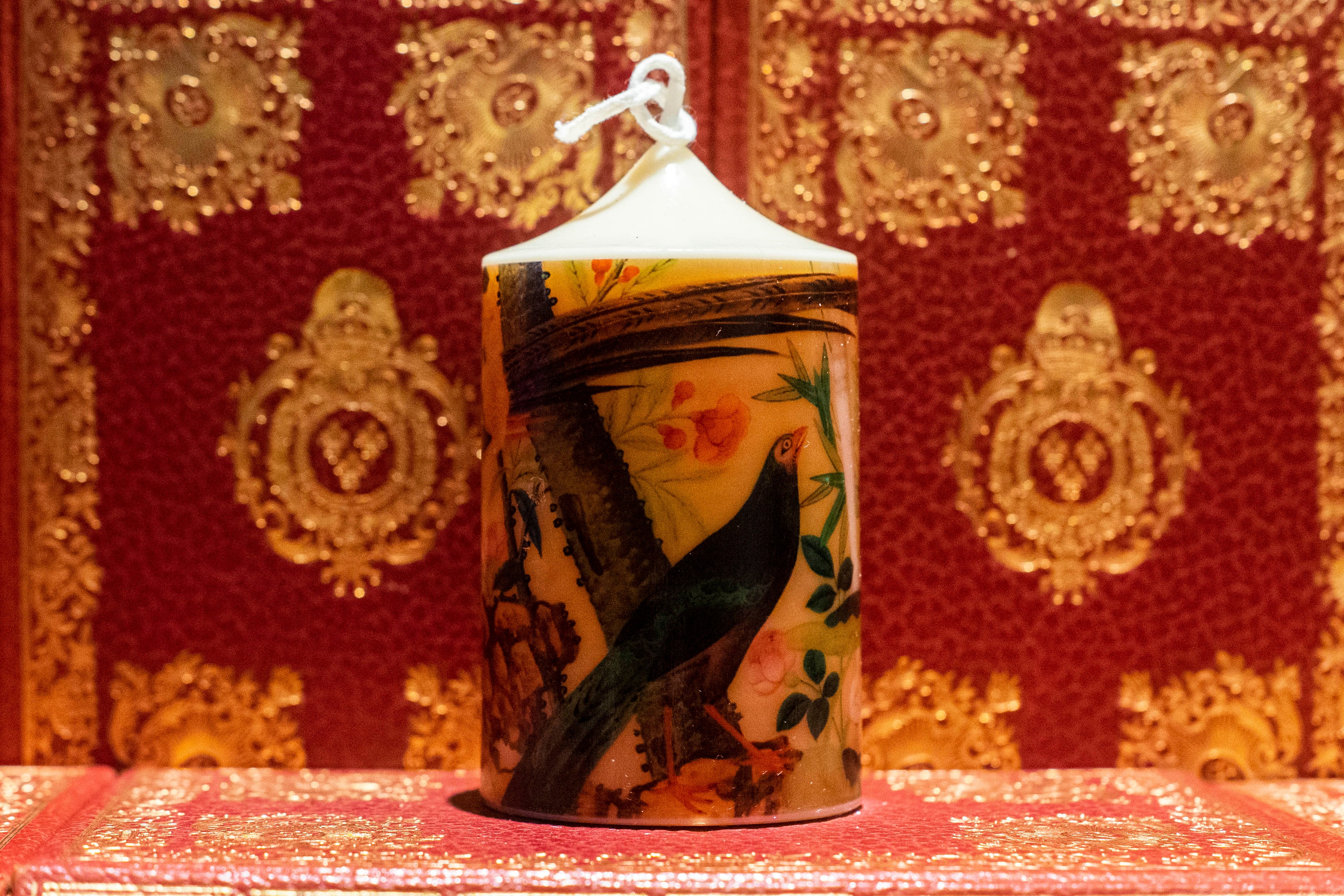 Compagnie des Indes: Toile Peinte aux oiseaux du  XVIII siècle. Oiseaux dans la jungle