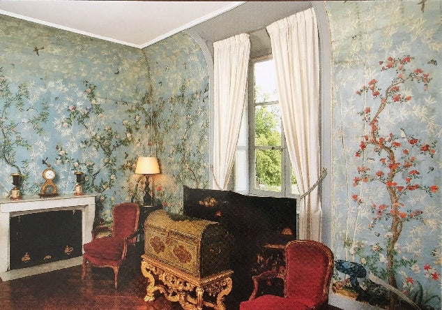 Château de Maintenon - Toile peinte XVIIème siècle, cabinet chinois