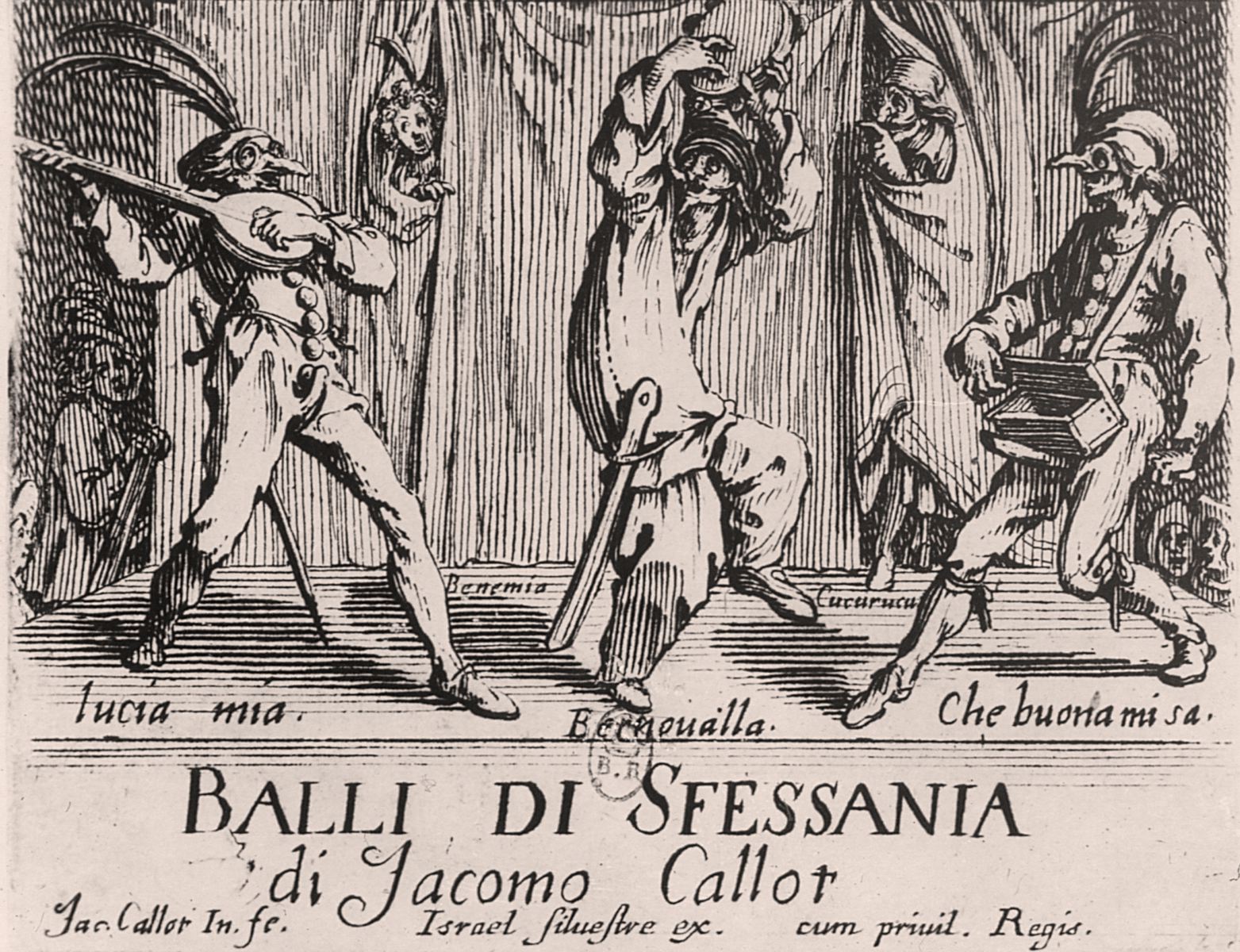 Jacques Callot - Comedia Del Arte: Balli di Stessania et Signora Lucia