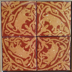 Abbazia di Fontenay - Piastrella con cinghiali del XII secolo