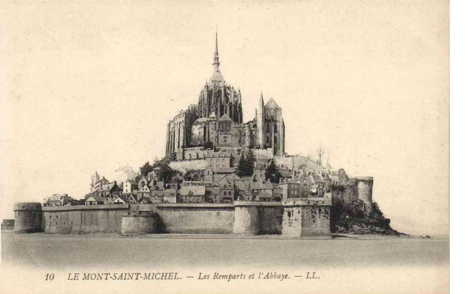 Mont Saint Michel - Carte Postale 1900 - Bougie personnalisée