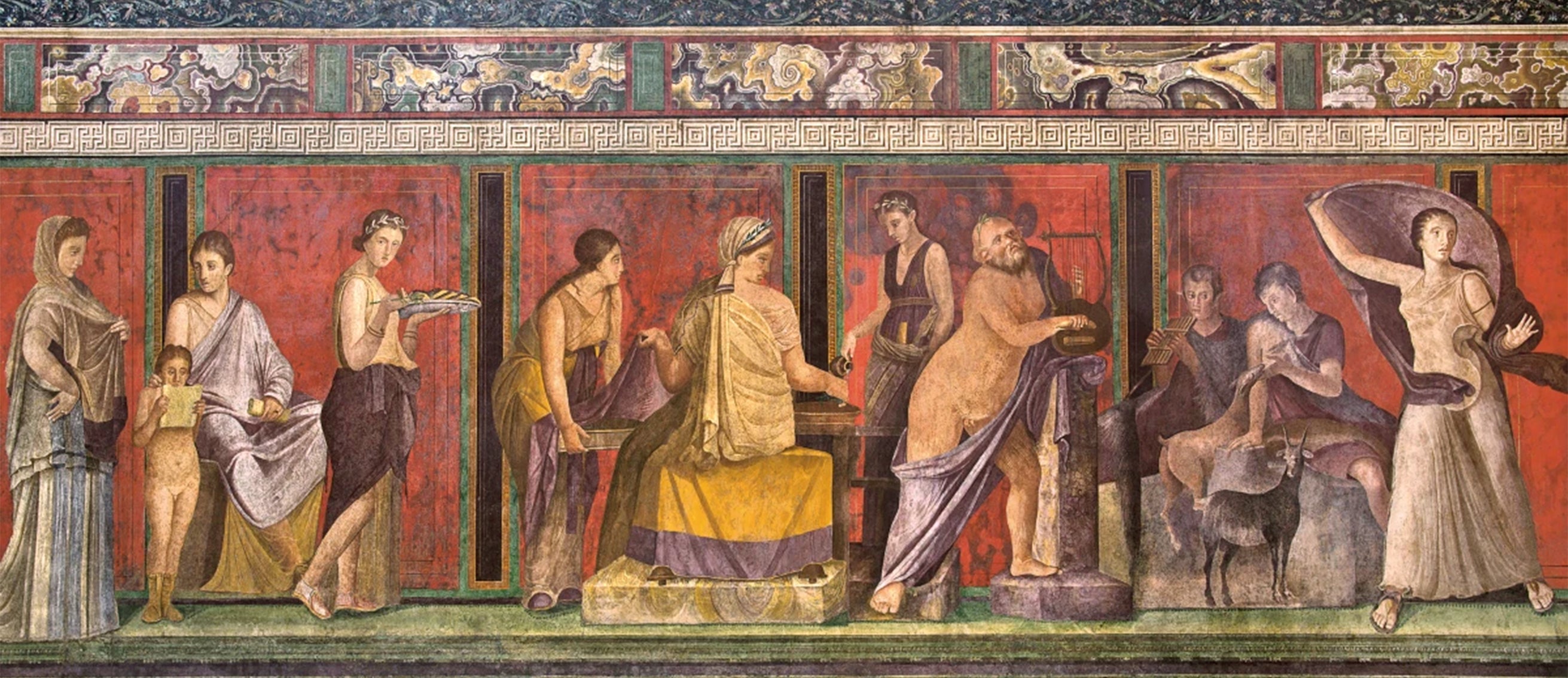 Villa Des Mysteres - Cena - Affresco del I secolo - Pompei