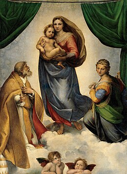 Cherubini Reveurs - La Madonna Sistina Raphaël (1514-1515)
